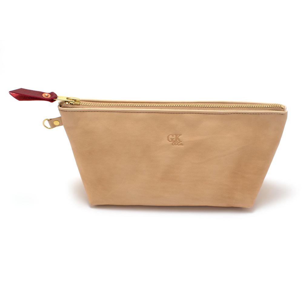 General Knot & Co. Bags One Size / Natural Blonde Leather Zipper Clutch