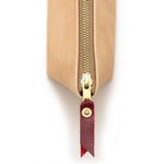 General Knot & Co. Bags One Size / Natural Blonde Leather Zipper Clutch