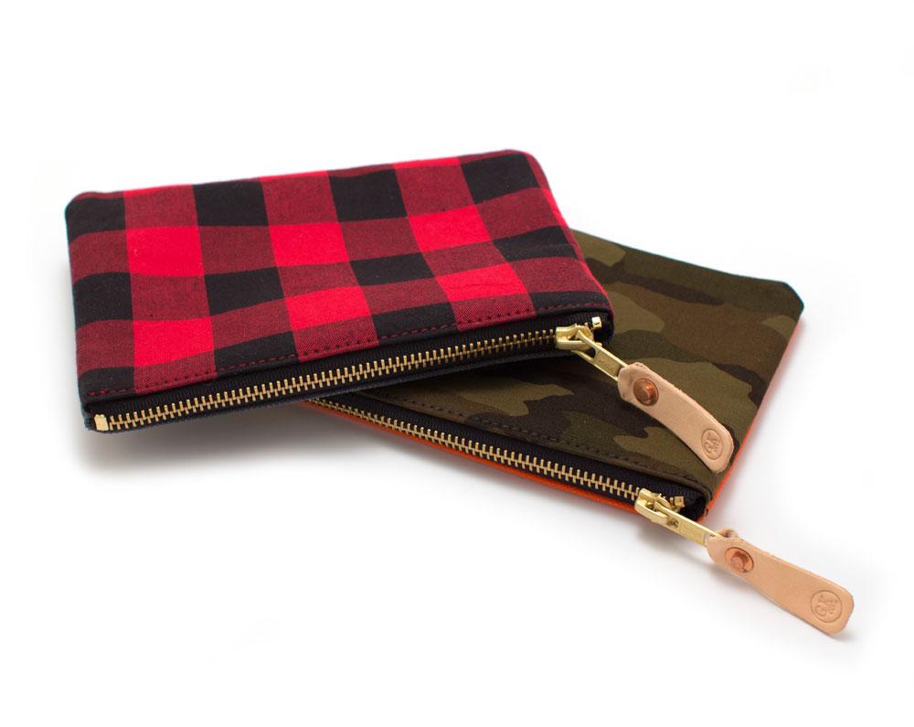 General Knot & Co. Bags One Size / Red/Black Buffalo Check Zipper Pouch