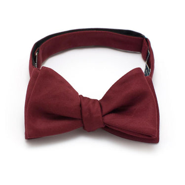 General Knot & Co. Self-Tied Classic Bow Tie 2.5" at Widest Classic- 2.5" / Red Burgundy Formal Classic Bow