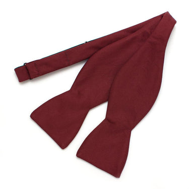 General Knot & Co. Self-Tied Classic Bow Tie 2.5" at Widest Classic- 2.5" / Red Burgundy Formal Classic Bow