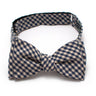 General Knot & Co. Self-Tied Classic Bow Tie 2.5" at Widest 2.5" W-13.5" to 18.5" Adjustable Band / Navy Endicott Gingham Bow- Ink