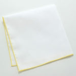 General Knot & Co. Squares Formal White Pocket Square with Contrast Edging