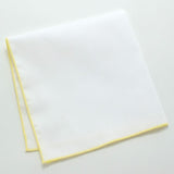 General Knot & Co. Squares Formal White Pocket Square with Contrast Edging