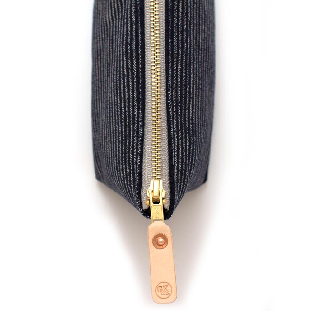 General Knot & Co. Bags One Size / Navy Indigo Chalk Stripe Travel Clutch