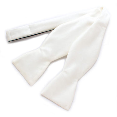 General Knot & Co. Self-Tied Classic Bow Tie 2.5" at Widest Classic- 2.5" / Ivory Ivory Formal Classic Bow