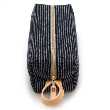 General Knot & Co. Bags One Size / Navy/Ivory Japanese Indigo Chalk Stripe Travel Kit
