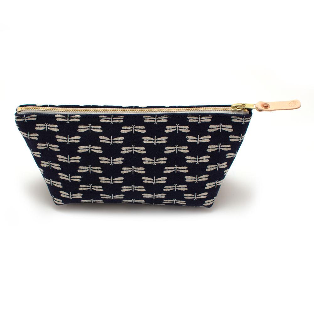 Black/Blue Checker Cosmetic Bag