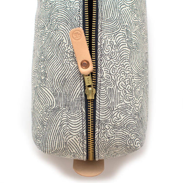 General Knot & Co. Bags Natural/Navy Japanese Tidal Wave Travel Kit- Ivory