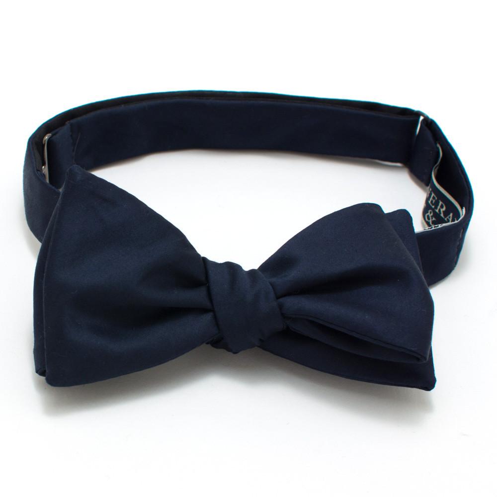General Knot & Co. Self-Tied Classic Bow Tie 2.5" at Widest Navy Formal Classic Bow