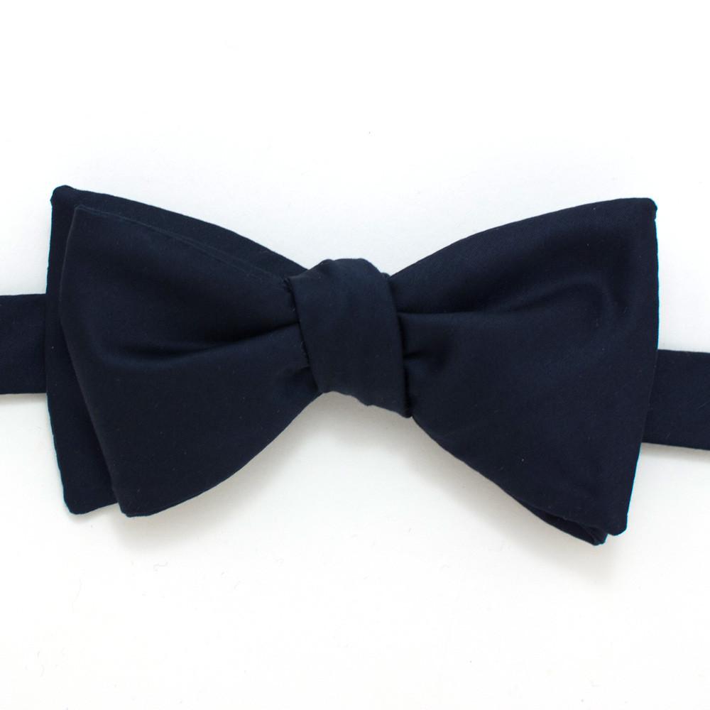 General Knot & Co. Self-Tied Classic Bow Tie 2.5" at Widest Navy Formal Classic Bow