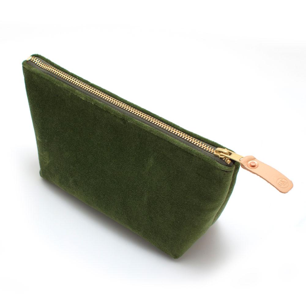 General Knot & Co. Bags One Size / Green Olive Velvet Travel Clutch