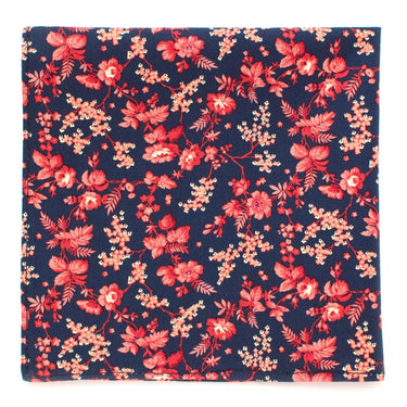 General Knot & Co. Squares 13"x13" One Size / Navy/Pink Vintage Elkins Garden Square