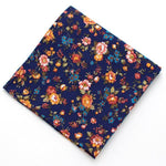 General Knot & Co. Self-Tied Classic Bow Tie 2" at Widest 2.5" W-13.5" to 18.5" Adjustable Band / Navy Vintage English Rose Classic Bow Tie