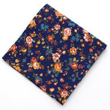 General Knot & Co. Self-Tied Classic Bow Tie 2" at Widest 2.5" W-13.5" to 18.5" Adjustable Band / Navy Vintage English Rose Classic Bow Tie
